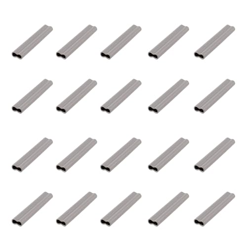 100 Pcs Fishing Line Double Copper Tube Pressure Sleeve Suitable for Making Fishing Group Connections