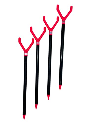 40" Magnum Extendable Trident Fishing Rod Holders in in Packs of 2 and 4 - style: Pink