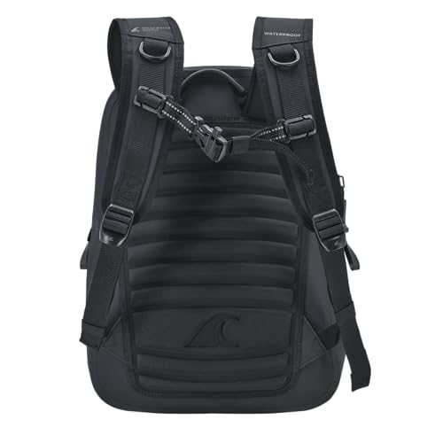 Breakwater Supply™ Fogland Waterproof IP68 Submersible Backpack | Laptop Sleeve, Side Pockets, Airtight Zippers for Outdoors, Travel, Kayaking, Hiking, Daypack, Unisex TPU Dry Bag (Stealth Black, 20L) - color: Stealth Black, size: 20L