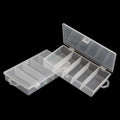 2 Pack 5 Grid Clear Plastic Fishing Tackle Storage Box Jewelry Making Findings Organizer Box Container Case Utility Box,7x4.3x1.2inch