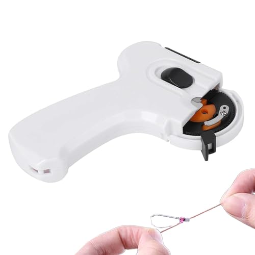 Automatic Fishing Hook Tier Tool - Fast Electric Hook Line Tying Device Machine with PC ABS Shell for Fishing Hooks and Lures (Battery Powered)