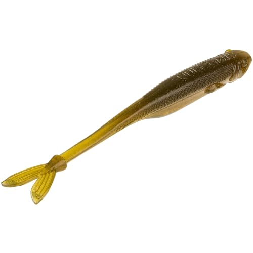 Strike King Spotlight Split Minnow Fishing Lure, Soft Plastic Jerkbait, 8-Pack - color: AYU, size: 4"