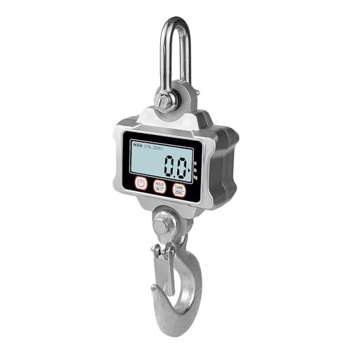 Hyindoor Digital Crane Scale 1000kg/2200lb Digtal Hanging Scale Heavy Duty Industrial Crane Scale for Farm, Factory, Construction, Hunting - size: S1-1000kg/2200lb