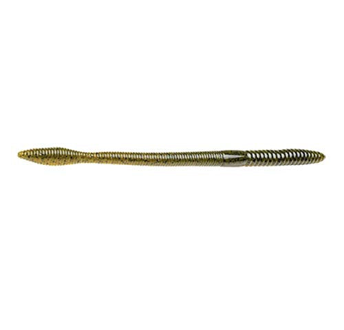 Strike King Bull Worm - color: Green Pumpkin, size: 8"