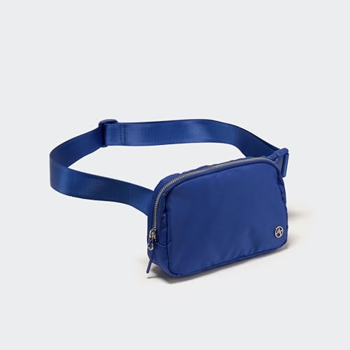 Pander Unisex Belt Bag Fanny Pack for Women with Adjustable Strap, Small Waist Pouch for Workout Running Traveling Hiking - color: Pool Blue