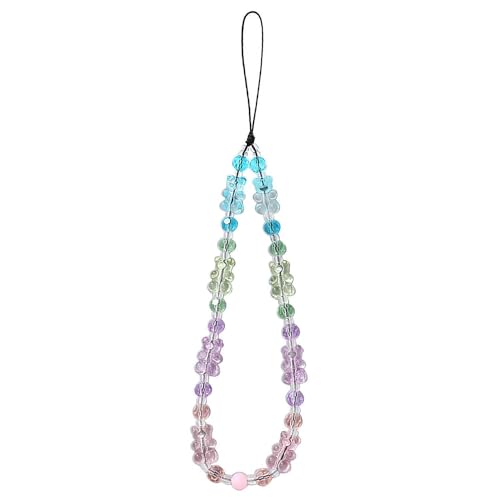 Beaded Phone Lanyard Wrist Strap Phone Charms Fixed Beads Pearl Chain - color: PC-xxA-3