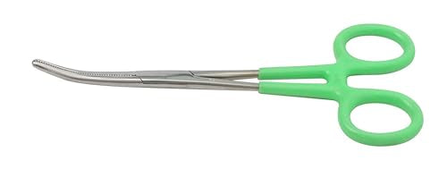 Steelman Curved Jaw 6-1/4-Inch Long Stainless Steel Locking Hemostat Forceps (05560) - size: 6-1/4 Inch, style: Curved