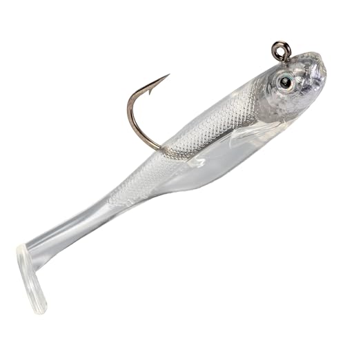 Strike King Homing Minnow Fishing Lure, Pre-Rigged Soft Plastic Swimbait, 3-Pack - color: Prism, size: 3"
