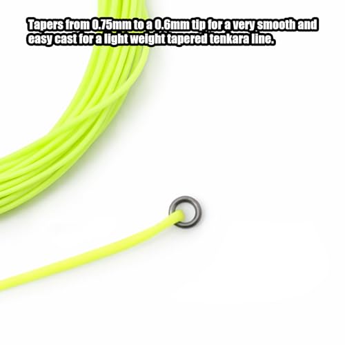 Aventik Tenkara Fly Fishing Line – Tapered Floating Line with PVC Coating, Lightweight & Polyester Braided core, Smooth Casting Tenkara Line for Fly Fishing - color: Yellow, size: 13FT,12LB