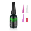 Riverruns UV Clear Glue Three Formula Thick,Thin and Super Flew +12 LED UV Power Light Fly Tying for Building Flies Flies Heads Bodies and Wings Tack Free - color: UV thin glue