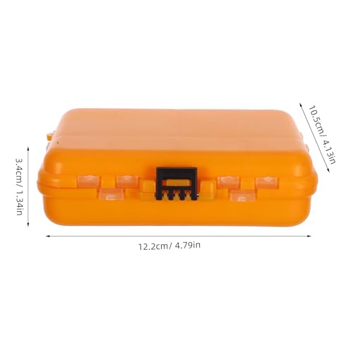 BESPORTBLE Fishing Tackle Box Portable Waterproof Lure Tackle Box with Multi-Compartment Storage for Hooks Lines Baits Compact Fishing Gear Organizer for Outdoor 4.80X4.13X1.33In