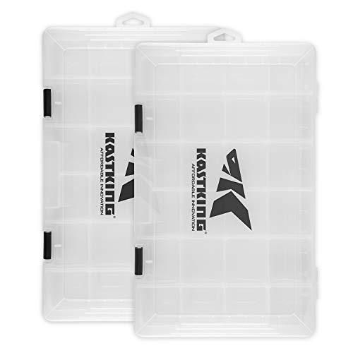 KastKing Tackle Boxes, Plastic Box, Plastic Storage Organizer Box with Removable Dividers - Fishing Tackle Storage - Box Organizer - 2 Packs /4 Packs Tackle Trays - Parts Box - color: Standard, size: 3700(2Pack)