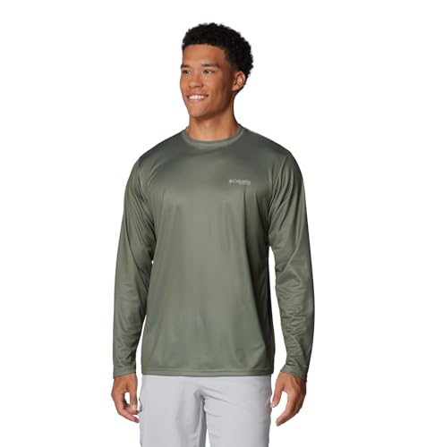 Columbia Men's Terminal Tackle PFG Line Time Long Sleeve - color: Cypress/Pow Hex, size: Small