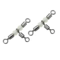 PATIKIL 3 Way Swivel Cross Line T Turn Rolling Tackle with Luminous Beads for Catfish Surf Rig - size: 0.7x0.4 Inch