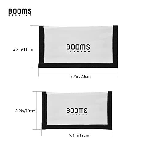 Booms Fishing LW1 Fishing Lure Wraps, Durable Clear PVC Lure Hook Covers, See Lures Easily, Saltwater Bait Protector, Fishing Hook Organizer Rod Hook Keeper, Available in Two Sizes, 2 Packs or 4 Packs