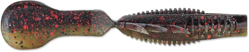 CrushCity Bronco Bug Soft Plastic Bass Lure, Dual-Action Creature Bait with Hinged Arms & Subtle Leg Movement - color: California Craw, size: 4"