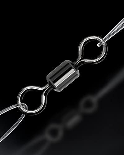 BLUEWING Barrel Fishing Swivels 40lbs - 209lbs High Strength Swivels Fish Line Lure Connector for Saltwater Fishing, 50pcs/100pcs - size: 126 lbs (50 pcs)