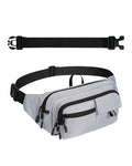 WATERFLY Fanny Pack Waist Bag: 3L Waist Pack with Anti-Theft RFID Blocking, 9 Pockets & Adjustable Belt Water Resistant Hip Pack for Women Men Travel Hiking Running - color: Grey