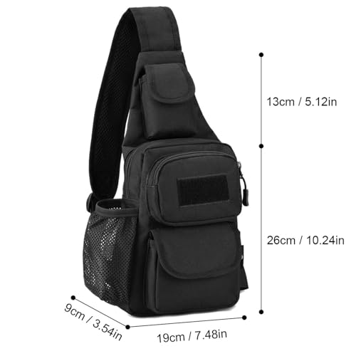 Sling Bag Crossbody Backpack for Men, Tactical Chest Shoulder Bags Daypack | Camouflage Cross Body Bag with Convertible Waterproof Shoulder Strap Trendy Casual Daypacks and Water Bottle Holder Chest Bag - color: Color 6