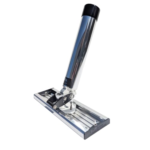 Bert's Custom Tackle Adjustable Rod Holder, Made in The USA - color: Buff Brite