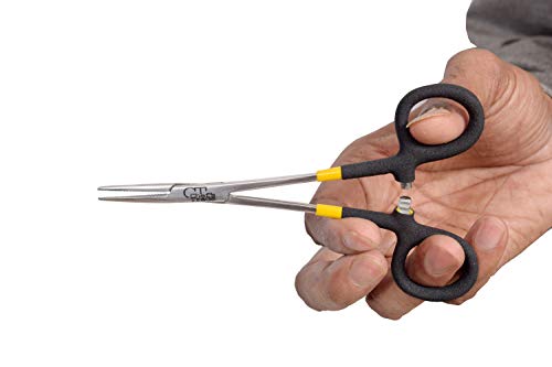 CHEF'S TRADE Fishing Hemostat Pliers Forceps Locking Clamps Stainless Steel with Grip