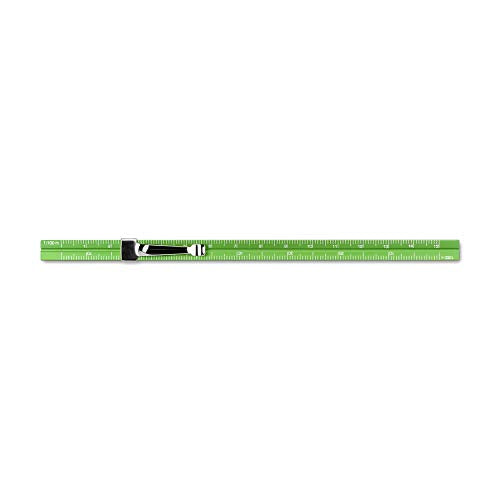 Alumicolor 3611-6 Aluminum Combination Pocket Scale With Clip, 6IN, Green - color: Green, size: 6 Inch, style: Combination With Clip