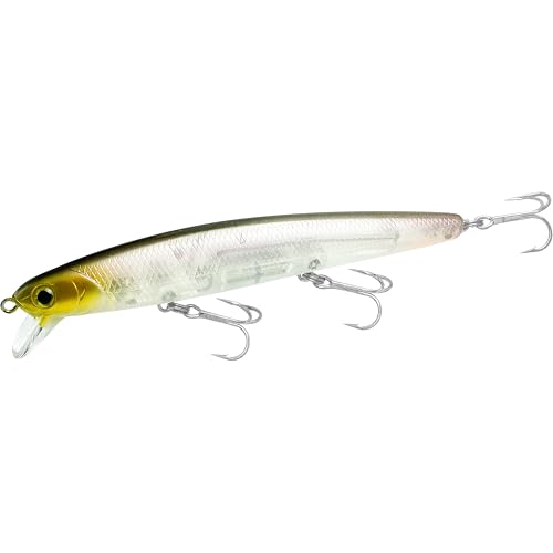 LUCKY CRAFT FlashMinnow 110, Saltwater Fishing Lures, Jerkbait Surf Fishing Accessories and Gear, 1-2 ft Slow Suspending Topwater Lure, Halibut and Bass - color: 795 Tacaud