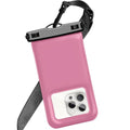 Floatable Waterproof Phone Pouch/Case with Crossbody Lanyard for iPhone 17 Series 16 Pro Max/15 Pro/14/13/12, IP68 Cellphone Dry Bag Beach Cruise Ship Essentials, 1 Pack-Pink-7″ - color: B2-Pink