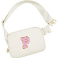 Uygafly Birthday Gifts for 4 5 6 7 8 9 10 11 12 13 Year Old Girl,Gift for Teen Girls Kids Toddler,Personalized Initial Fanny Pack Purse Crossbody Bag Belt Bag Cute Trendy Stuff | Cream,P - color: Cream, style: P
