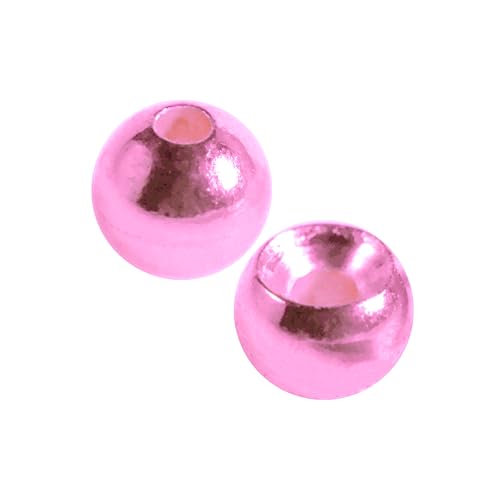 25 Pack 27 Colors 1.5-6.4mm Cyclops Tungsten Beads for Fly Tying - color: Metallic Light Pink, size: 2.0mm(5/64'') 25 Pack