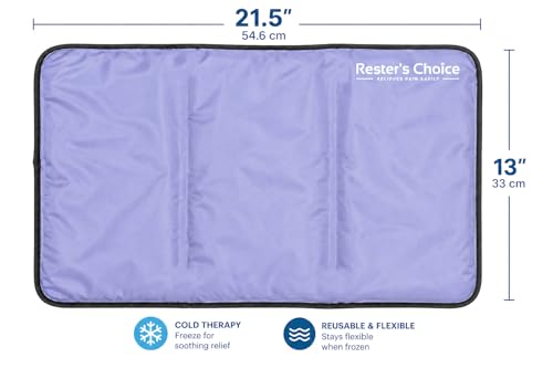 Rester's Choice Extra-Large Gel Ice Pack (13" x 21.5") - Reusable, Flexible, Durable - Ideal for Back, Shoulder, Knee (Lavender, 1 Pack, X-Large) - color: Lavender, size: 13x21.5 Inch (Pack of 1)