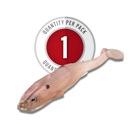 Strike King Final Copy Weedless Fishing Lure, Pre-Rigged Soft Plastic Swimbait - color: Crystal Shad, size: 4.75"