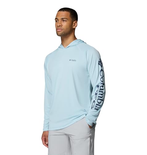 Columbia Men's PFG Terminal Tackle Hoodie - color: Marine Light/Nocturnal Logo, size: Medium