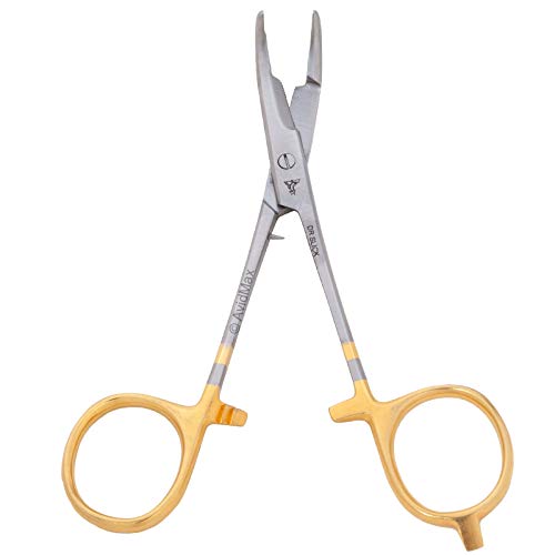 Dr. Slick Scissor Clamp, 5-1/2", Gold Loops, Curved, 1/2 - color: Gold Curved, size: 5.5 in
