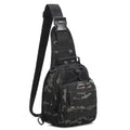 Viriber Tactical Backpack, Waterproof Military Cross-body Molle Sling Shoulder Backpack Chest Bag for Outdoor Every Day Carry Black Camo - color: Black Camo