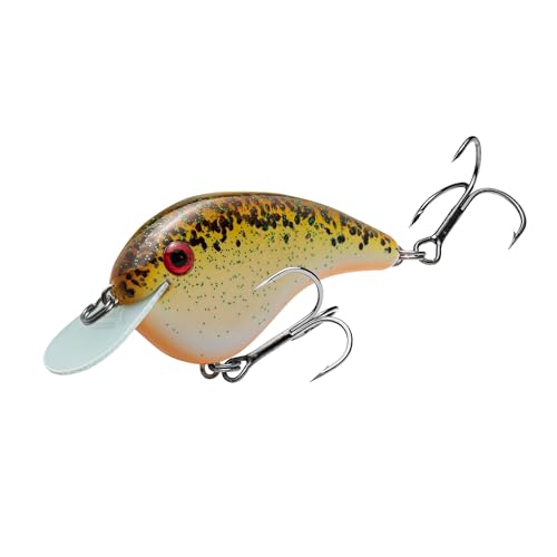 Strike King Chick Magnet Jr. Crankbait Fishing Lure, 1/4 oz, Dives 4-6 Feet, Premium Hooks - color: Rootbeer