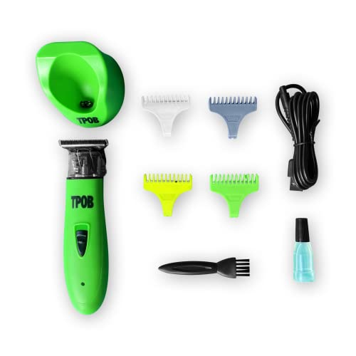 TPOB Ghost X Beard Trimmer Hair Clippers for Men, Professional Hair T-Blade Trimmer Cordless Rechargeable Edgers Clippers Electric Beard Shaver (Ghost X Slime) - color: Ghost X Slime