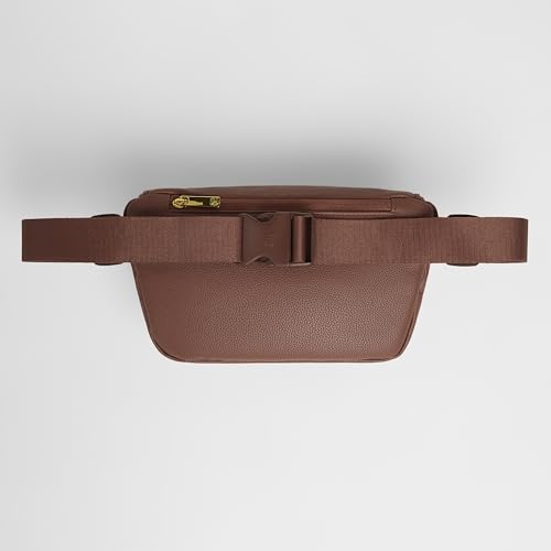 HUGGIES Unisex-Adult Diaper Waistpack Crossbody Bag - color: Black Leather