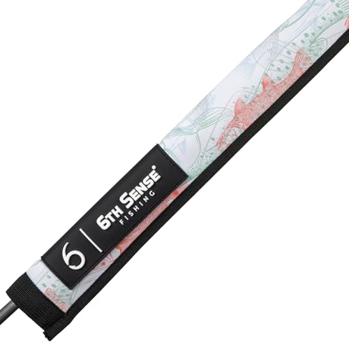 6th Sense ProSix Rod Sleeve – Hook-Resistant Neoprene Covers for Superior Durability, Color-Coded Rod Storage or Organization, Floating Material (Inshore Tropics, Spinning) - color: Inshore - Coral, style: Spinning