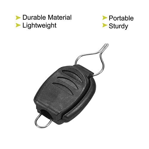 PATIKIL Fishing Line Holders, Baitcasting Reel Fishing Line Holder Clip Buckle Stopper Line Keeper Accessories - color: Black