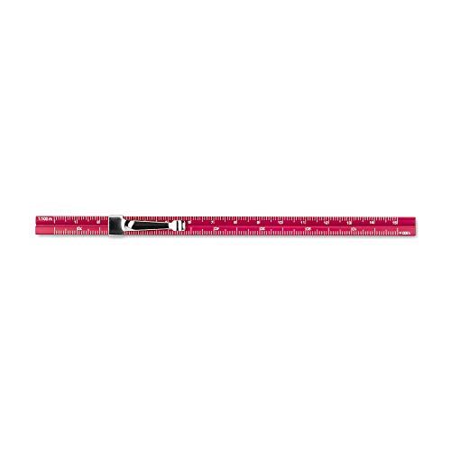 Alumicolor 3611-4 Aluminum Combination Pocket Scale With Clip, 6IN, Red - color: Red, size: 6 Inch, style: Combination With Clip