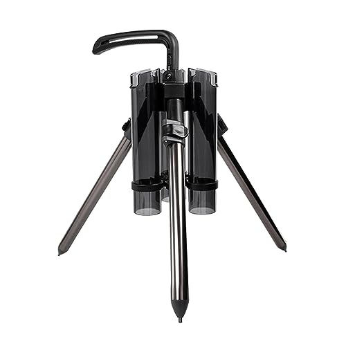 3-Tude Portable Fishing Rod Holder - Stand Holds Up to 3 Rods, Outdoor Fishing Gear Equipment Organizer - color: Long-Grey