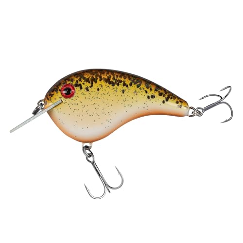 Strike King Chick Magnet Jr. Crankbait Fishing Lure, 1/4 oz, Dives 4-6 Feet, Premium Hooks - color: Rootbeer
