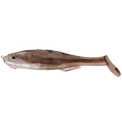 Strike King Final Copy Weedless Fishing Lure, Pre-Rigged Soft Plastic Swimbait - color: Reel Shad, size: 6"