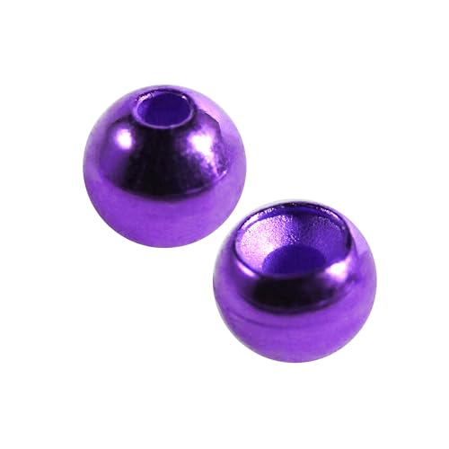 25 Pack 27 Colors 1.5-6.4mm Cyclops Tungsten Beads for Fly Tying - color: Metallic Purple, size: 2.0mm(5/64'') 25 Pack