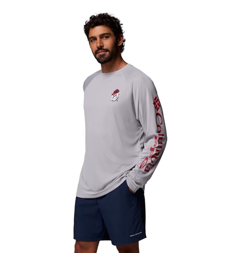 Columbia Men's Collegiate Terminal Tackle Long Sleeve Shirt - color: Uga - Columbia Grey, size: Large Tall