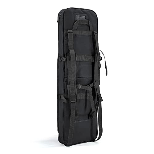 Gespann Tactical Rifle Backpack Soft Rifle Case Rifle Storage Holder for Hunting Trekking Hiking Fishing Rod Bag - color: Black, size: 32 inches