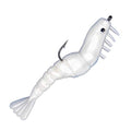 Charlie's Worms Artificial Fishing Bait Charlie's Shrimp Trio Freshwater Saltwater Bass Fishing Lures Scented Soft Bait 3pk - color: Pearl White
