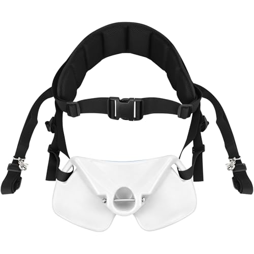 SANLIKE Fishing Belt Rod Holder Adjustable Fishing Fighting Waist Belt with EVA Padded Great Plastic Material Fighting Belt - color: White Set