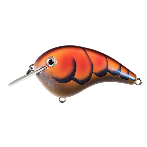 Strike King Chick Magnet Jr. Crankbait Fishing Lure, 1/4 oz, Dives 4-6 Feet, Premium Hooks - color: Blue Rock Craw